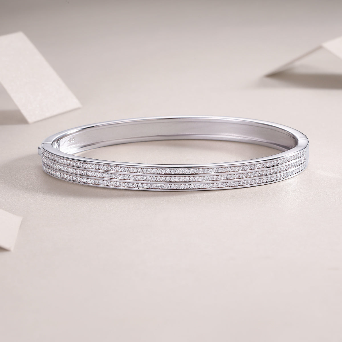 Starlight Amusement - Top-quality Moissanite Luxury Silver Bracelet S925 Silver-plated Platinum