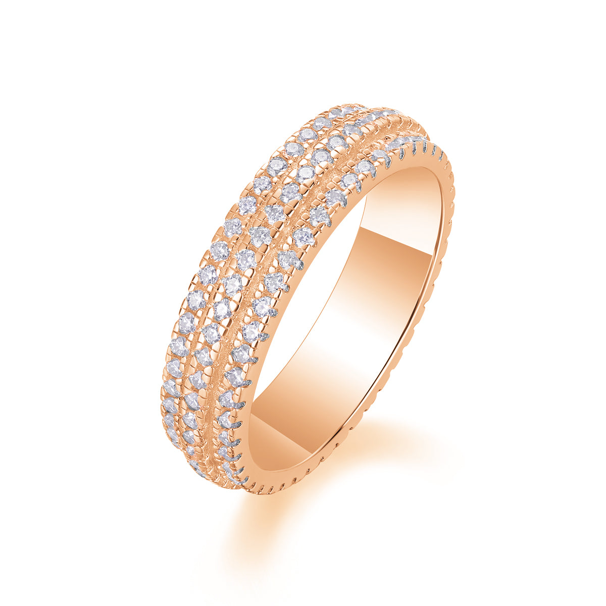 Gentle Melody - Luxury Silver Ring Set With Top-quality Moissanite S925 Silver And Platinum-plated Diamond