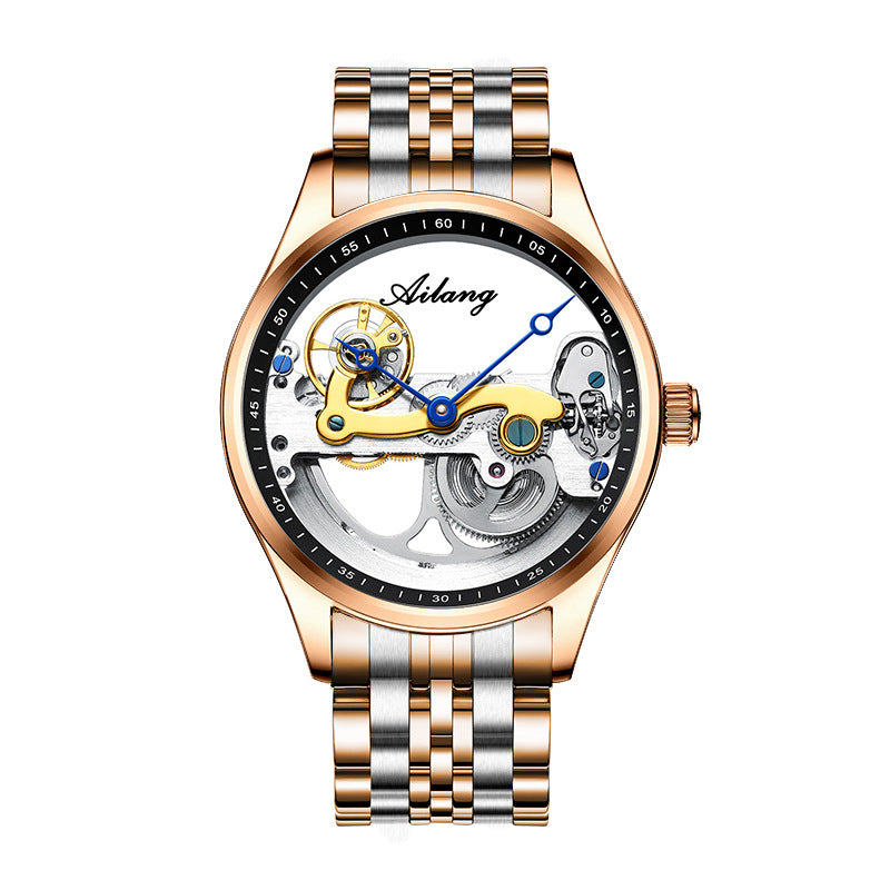 Men’s Automatic Skeleton Mechanical Watch – Creative Hollow Dial, Luxury Design