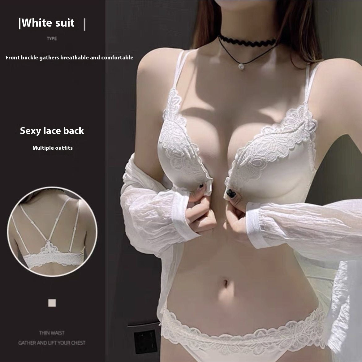 Sexy Seamless Lace Underwear Set for Women – Bra & Panties