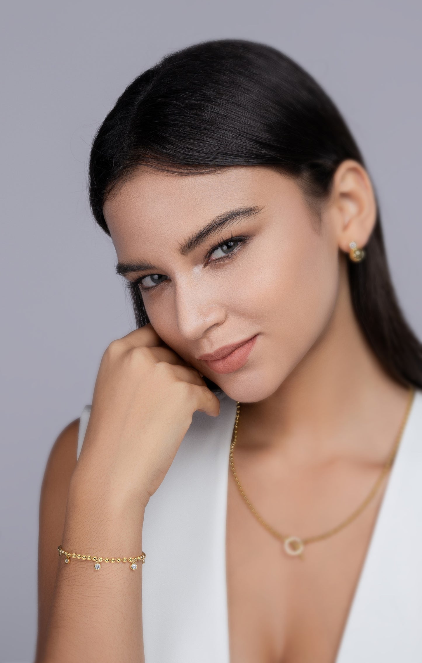 Set With Top-quality Moissanite, This Luxurious And Fashionable Light Luxury Trend Jewelry Silver Bracelet Is S925 Silver-plated With Gold