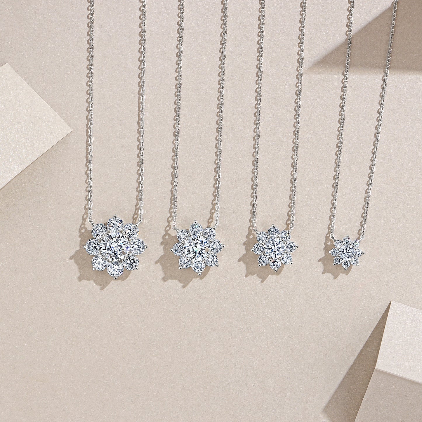 A Luxurious And Fashionable Minimalist Jewelry Pendant Necklace Featuring Top-quality Moissanite, Made Of S925 Silver Electroplated With Platinum.