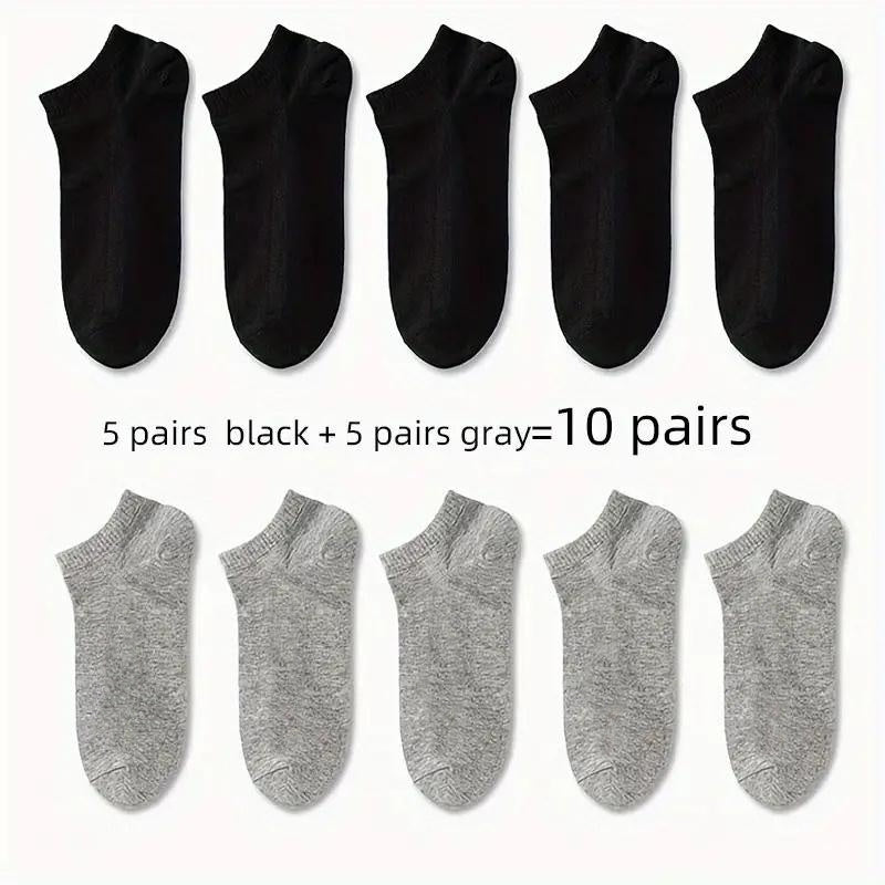 5/10/30 Pairs Men's & Women's Premium Comfort No-Show Ankle Socks