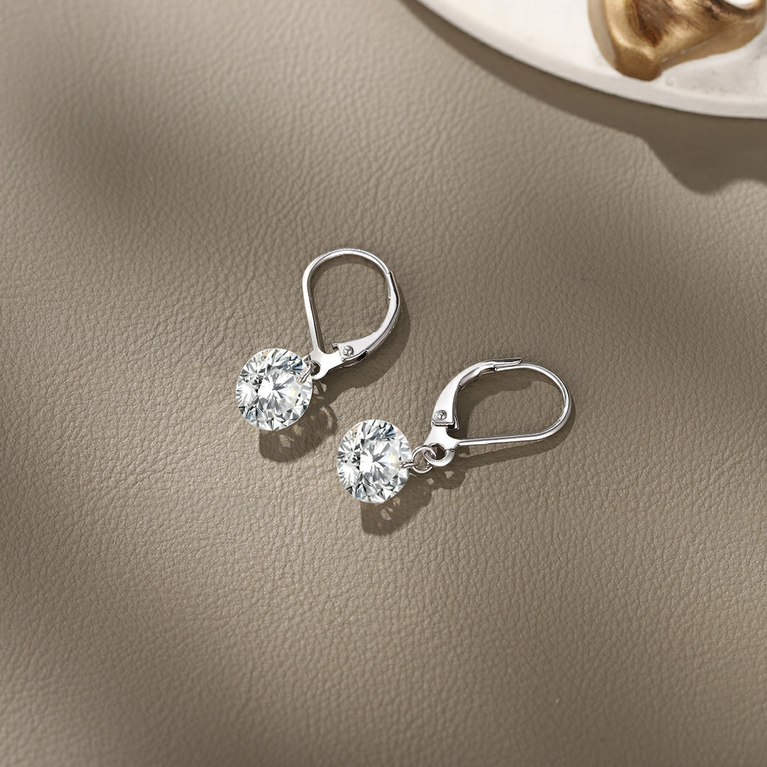Top-quality Moissanite Luxury Silver Stud Earrings S925 Silver Plated Platinum