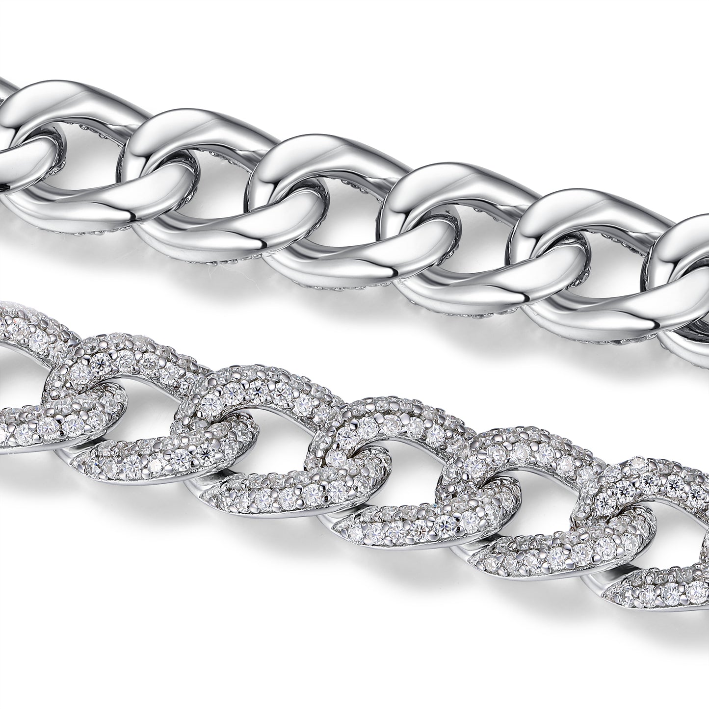 Set With Top-quality Moissanite, This Luxurious And Fashionable Light Luxury Jewelry Silver Bracelet Is Made Of S925 Silver Electroplated With Platinum