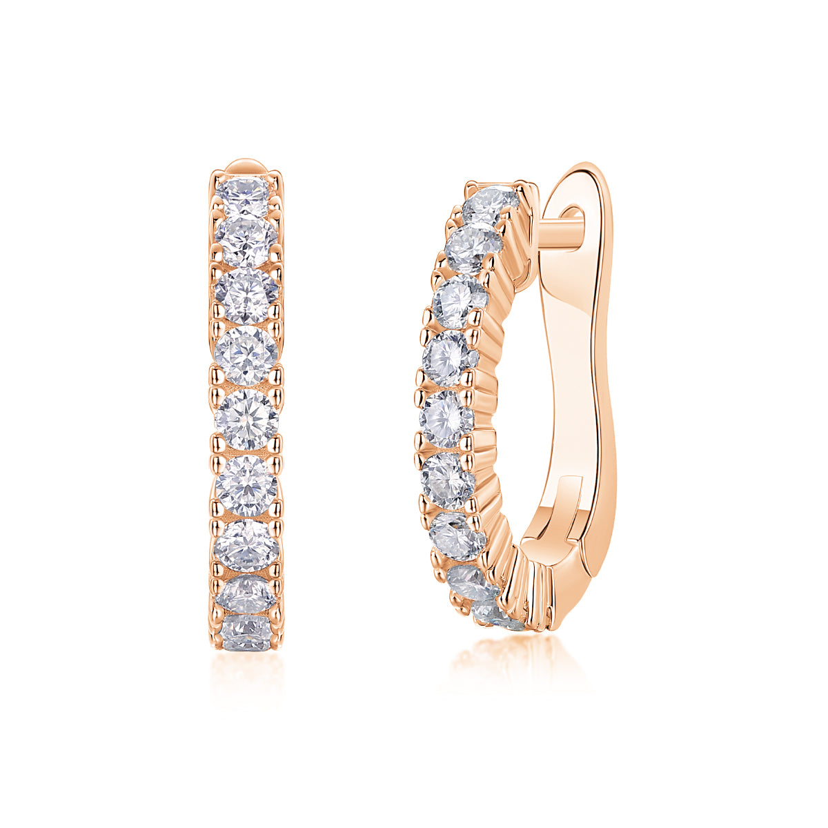 Modern Guide - Premium Moissanite Luxury Silver Stud Earrings S925 Silver Plated Platinum