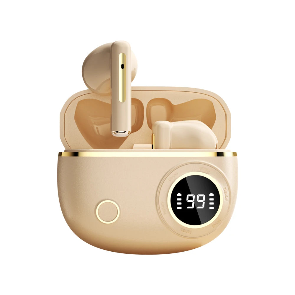Bluetooth 5.3 Wireless Earbuds LED Display Binaural Waterproof Noise Reduction Earphone