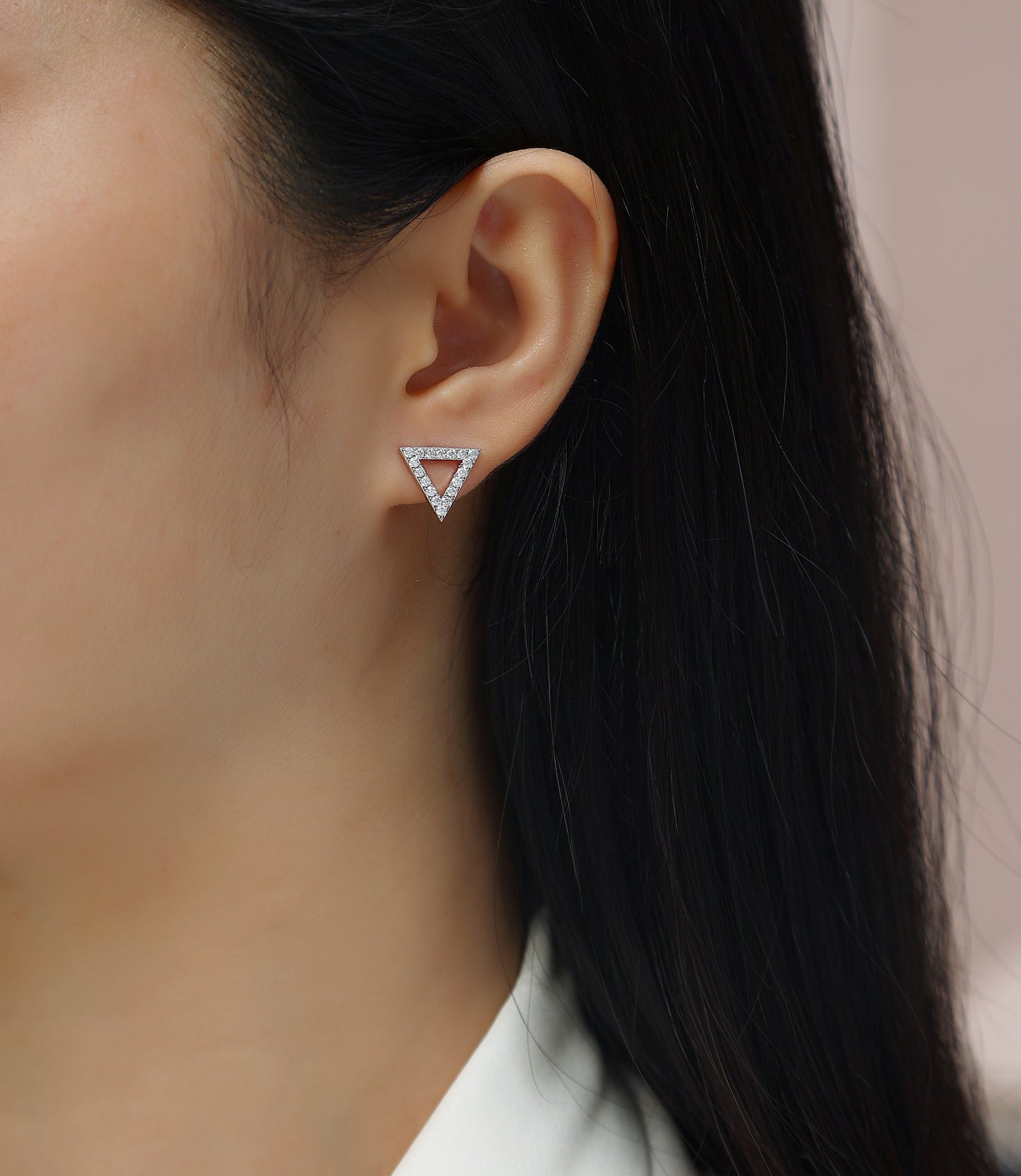 One-of-a-kind - Set With Top-quality Moissanite Luxury Silver Stud Earrings S925 Silver-plated Platinum
