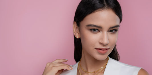 Geometric Heart - Premium Moissanite Luxury Silver Stud Earrings S925 Silver Electroplated Gold