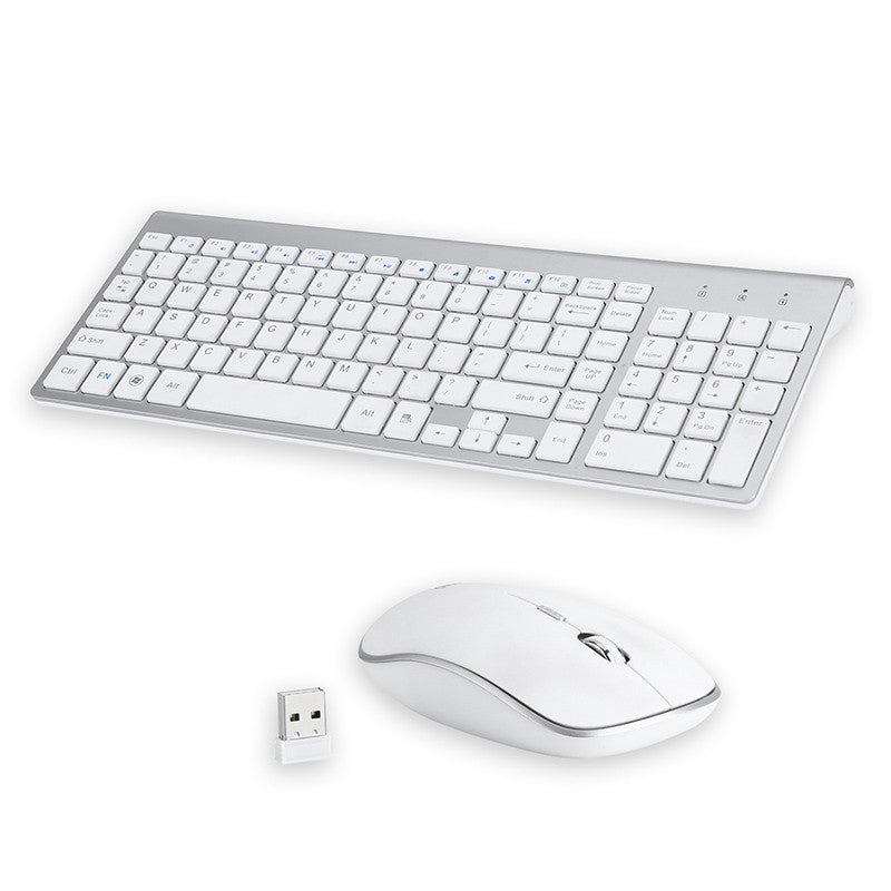 Ultra-Slim 2.4G Wireless Keyboard & Silent Mouse Combo | Compact, Full-Size Layout for PC, Laptop & Mac