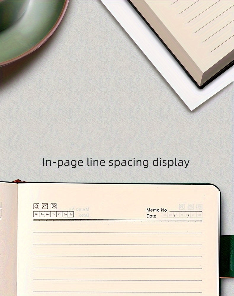 Carnet A5 de 360 ​​pages en similicuir premium avec boucle et motif tête de cerf 
