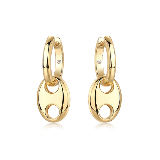 Beautiful - Set With Top-quality Moissanite Luxury Silver Stud Earrings S925 Silver Plated With Gold