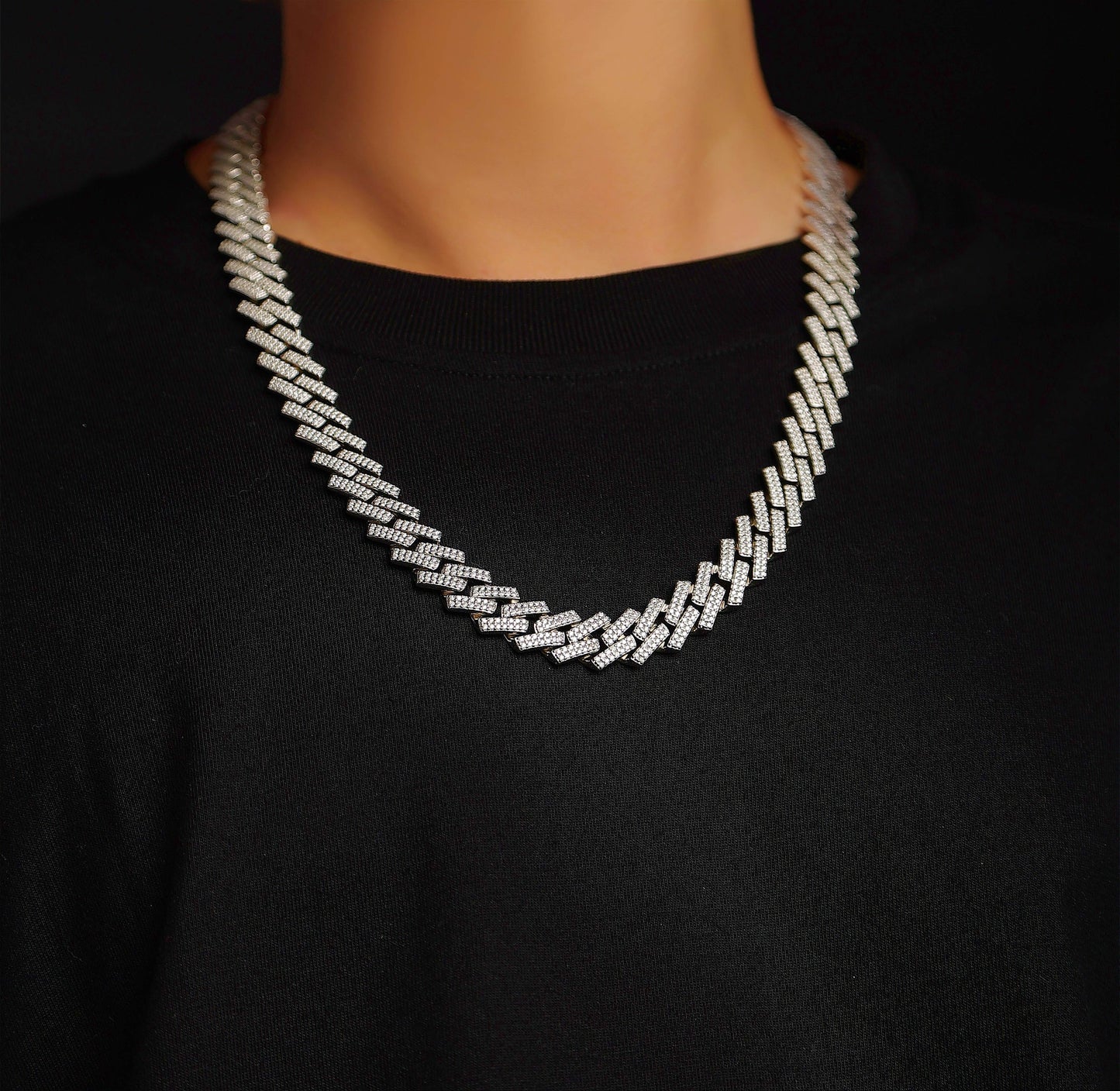 Challenge - Luxury Silver Necklace Set With Top-quality Moissanite, S925 Silver-plated Platinum