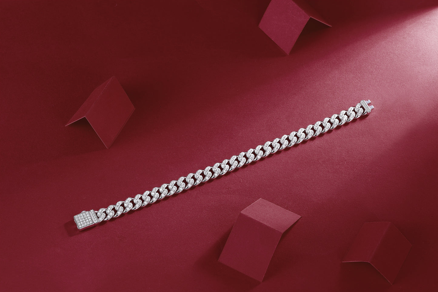 Light Of Faith - Luxury Silver Bracelet Set With Top-quality Moissanite, S925 Silver Plated Platinum