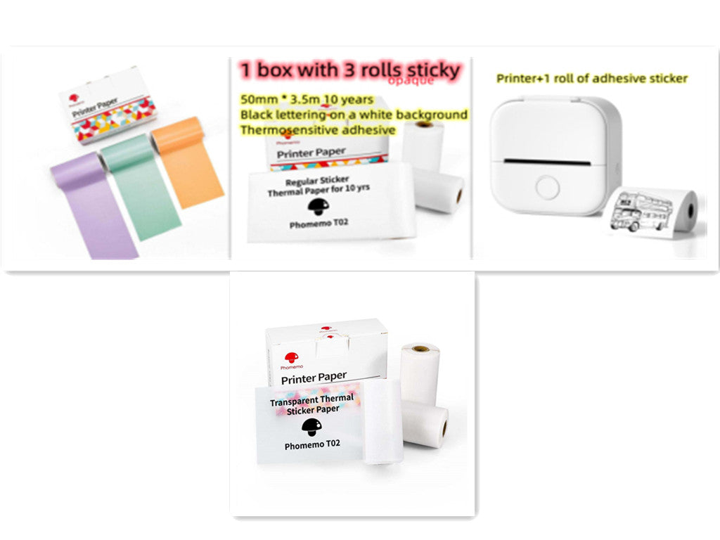 Mini Bluetooth Thermal Label Printer – Portable Photo, Study & Price Tag Printer