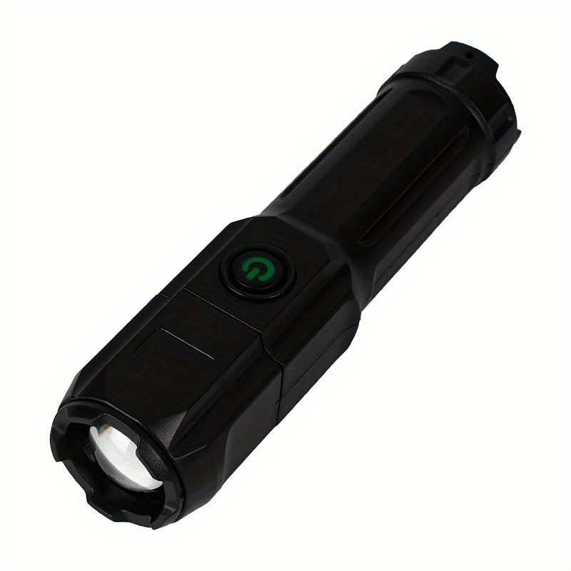 Powerful Zoomable LED Flashlight | Outdoor Multi-functional & Portable Torch | USB Rechargeable, Waterproof, Long-Range Lighting for Home & Camping Use