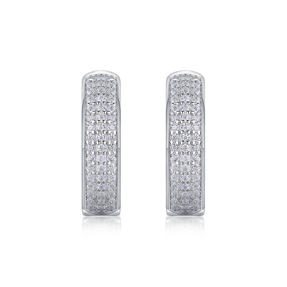 Years - Luxury Silver Earrings Set With Top-quality Moissanite D Color VVS,  S925 Silver And Platinum-plated Stud Earrings