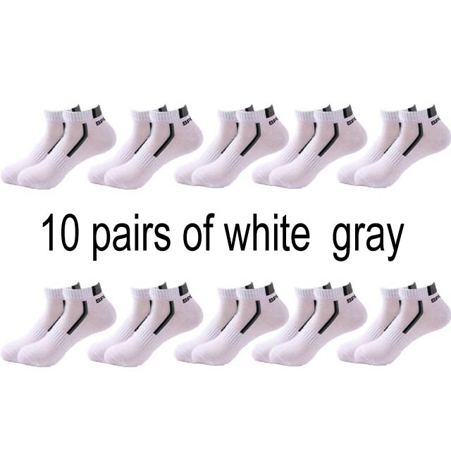 Men's Ankle Socks 5 or 10 Packs – All-Season Breathable Cotton Blend, Sports & Casual Wear