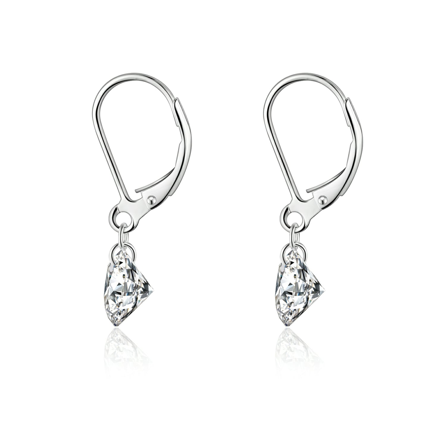 Top-quality Moissanite Luxury Silver Stud Earrings S925 Silver Plated Platinum