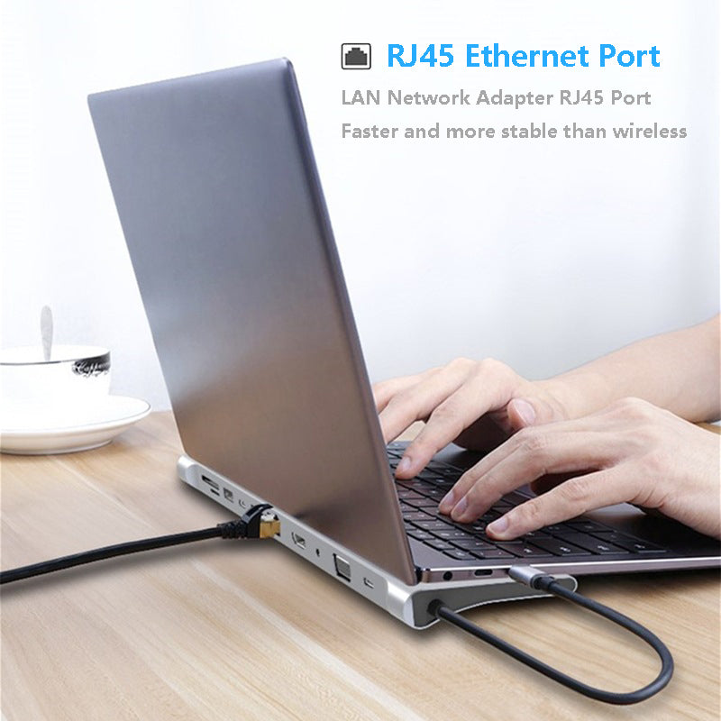 11-in-1 USB-C Multiport Docking Station | 4K HDMI, VGA, 100W PD, Gigabit Ethernet & Card Readers