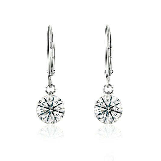 Top-quality Moissanite Luxury Silver Stud Earrings S925 Silver Plated Platinum