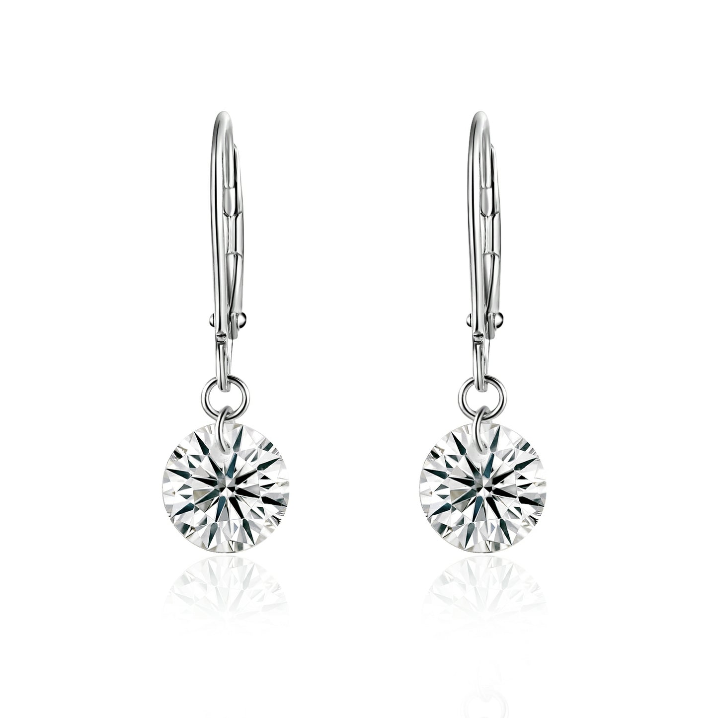 Top-quality Moissanite Luxury Silver Stud Earrings S925 Silver Plated Platinum