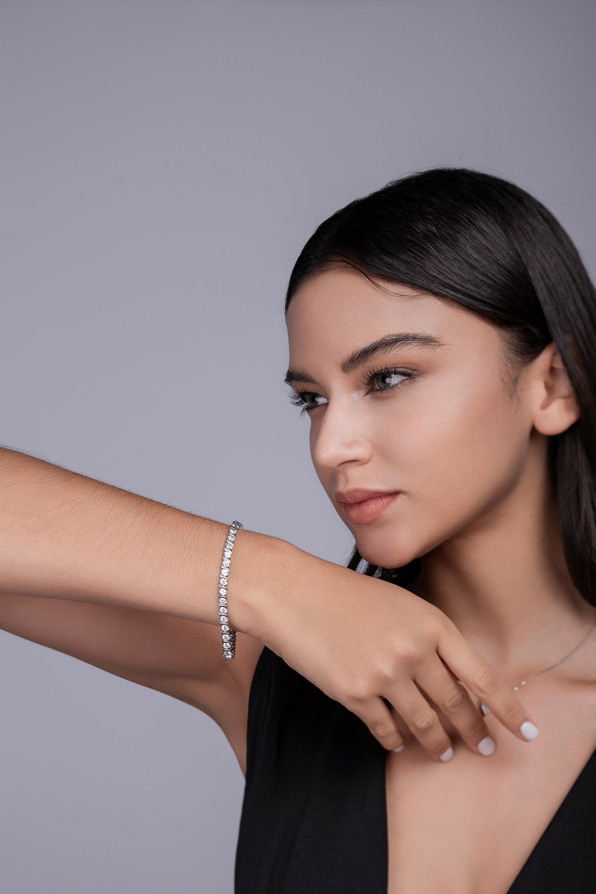 Luxury S925 Silver Platinum-Plated D Color VVS1 Moissanite Tennis Bracelet
