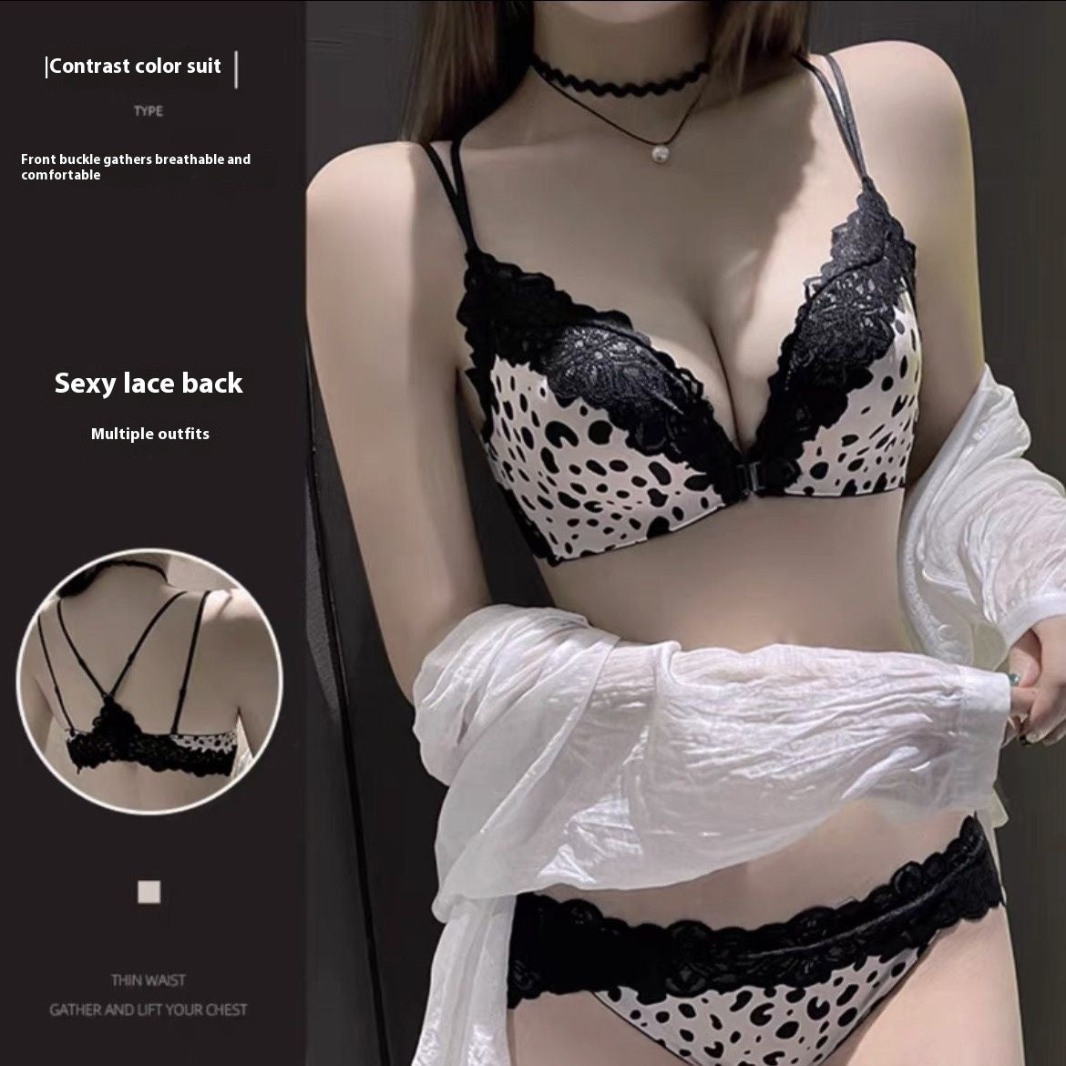 Sexy Seamless Lace Underwear Set for Women – Bra & Panties