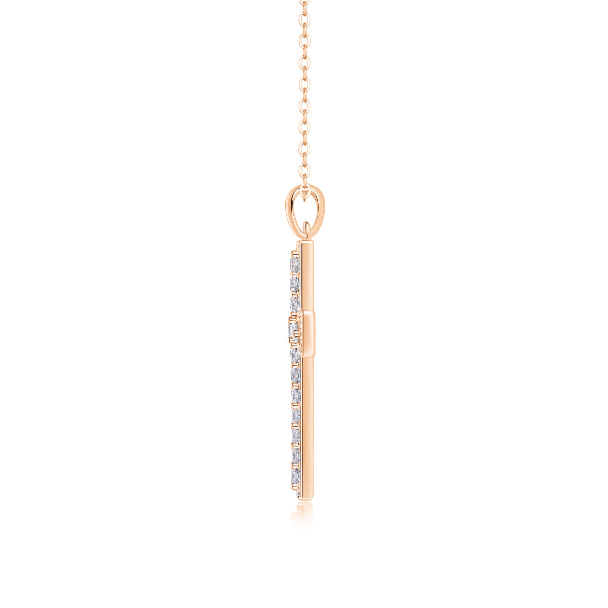 Luxury Silver Necklace Featuring Top-quality Moissanite, Made Of S925 Silver Electroplated With Platinum.