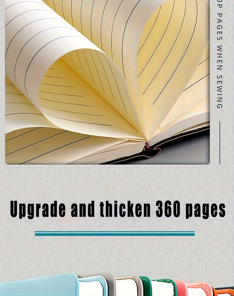 Carnet A5 de 360 ​​pages en similicuir premium avec boucle et motif tête de cerf 