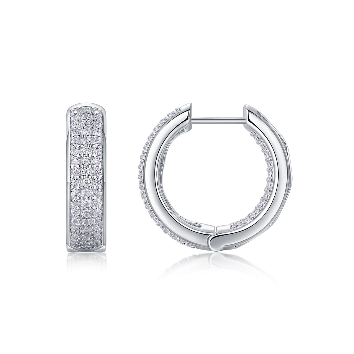 Years - Luxury Silver Earrings Set With Top-quality Moissanite D Color VVS,  S925 Silver And Platinum-plated Stud Earrings