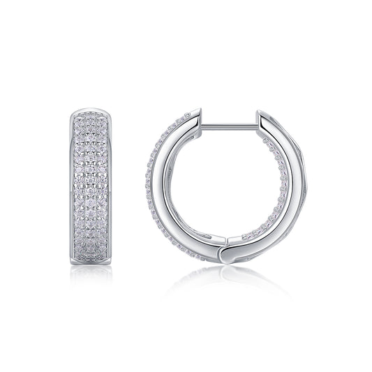 Years - Luxury Silver Earrings Set With Top-quality Moissanite D Color VVS,  S925 Silver And Platinum-plated Stud Earrings