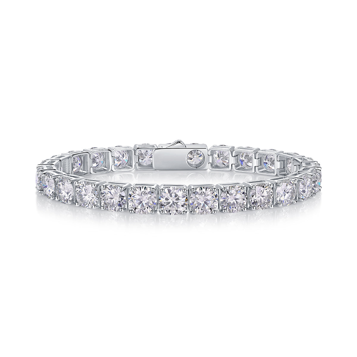 Large Gravitational Pull - Luxury Silver Bracelet Set With Top-quality Moissanite D Color VVS , S925 Silver-plated Platinum