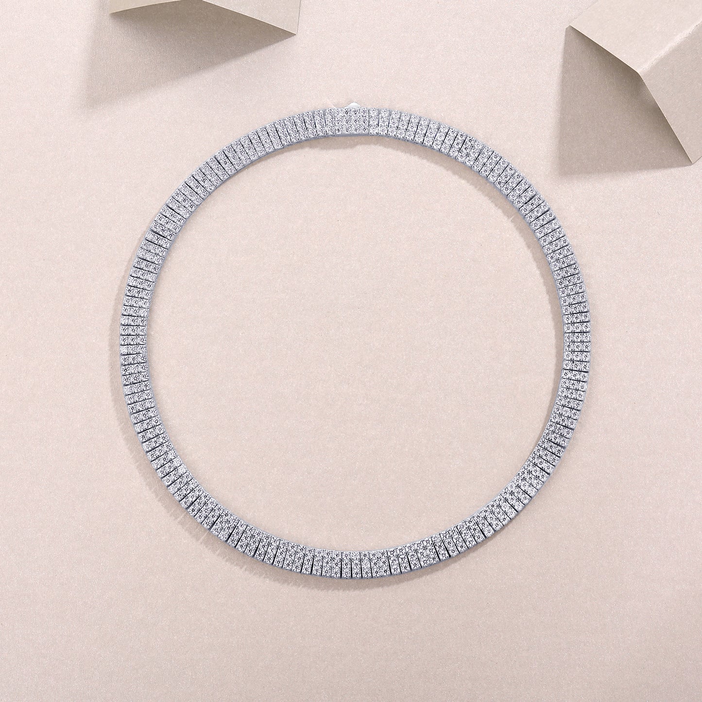 Aperture - Set With Top-quality Moissanite Luxury Silver Necklace S925 Silver Plated Platinum