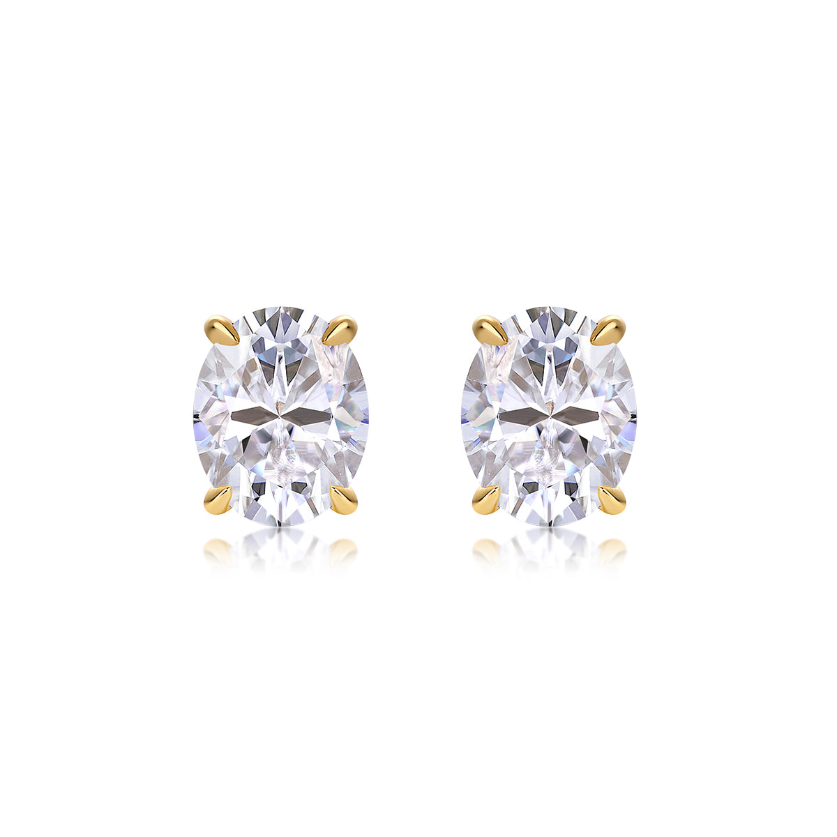 The Charm Of Art - Premium Moissanite Luxury Silver Stud Earrings S925 Silver Electroplated Gold