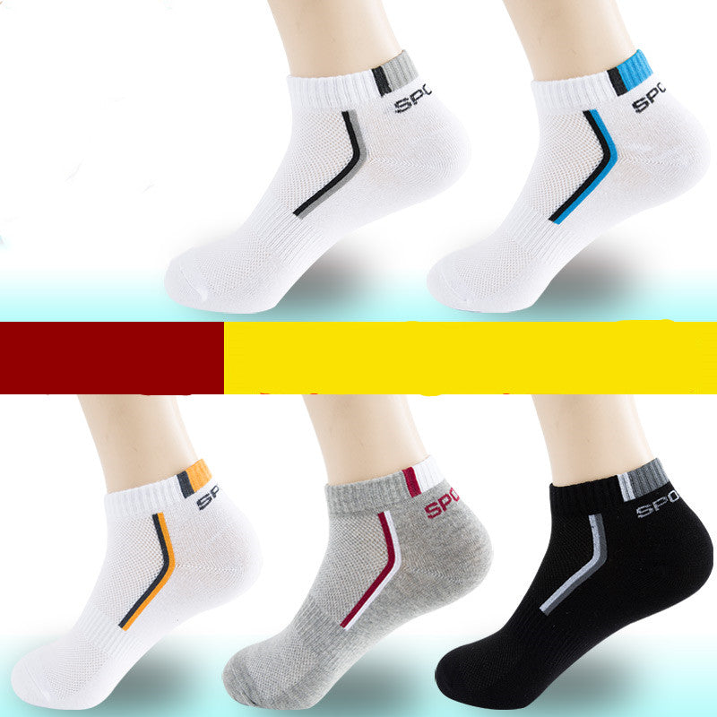 Men's Ankle Socks 5 or 10 Packs – All-Season Breathable Cotton Blend, Sports & Casual Wear