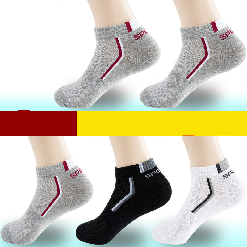 Men's Ankle Socks 5 or 10 Packs – All-Season Breathable Cotton Blend, Sports & Casual Wear
