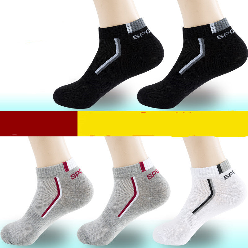 Men's Ankle Socks 5 or 10 Packs – All-Season Breathable Cotton Blend, Sports & Casual Wear