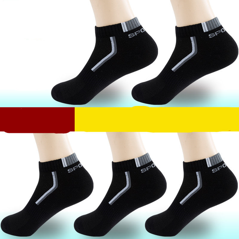 Men's Ankle Socks 5 or 10 Packs – All-Season Breathable Cotton Blend, Sports & Casual Wear
