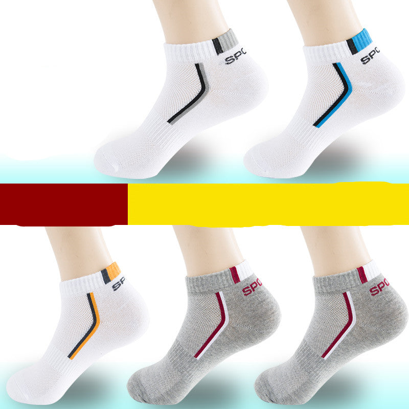 Men's Ankle Socks 5 or 10 Packs – All-Season Breathable Cotton Blend, Sports & Casual Wear