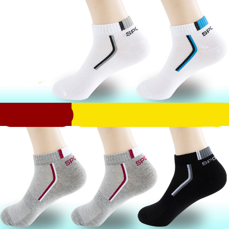 Men's Ankle Socks 5 or 10 Packs – All-Season Breathable Cotton Blend, Sports & Casual Wear