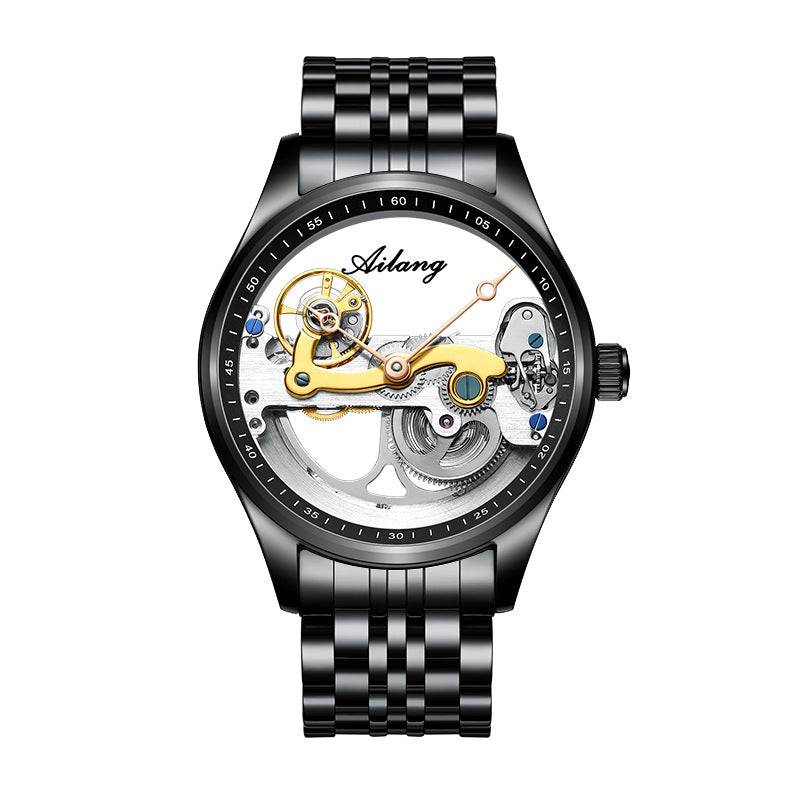 Men’s Automatic Skeleton Mechanical Watch – Creative Hollow Dial, Luxury Design