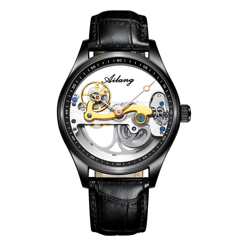Men’s Automatic Skeleton Mechanical Watch – Creative Hollow Dial, Luxury Design