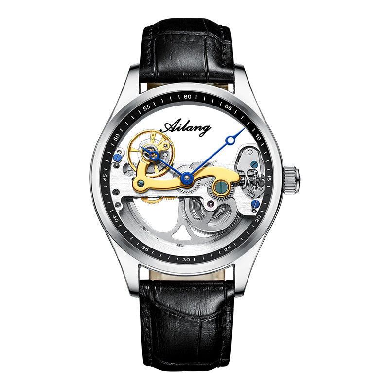 Men’s Automatic Skeleton Mechanical Watch – Creative Hollow Dial, Luxury Design
