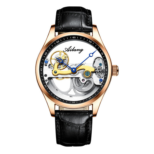 Men’s Automatic Skeleton Mechanical Watch – Creative Hollow Dial, Luxury Design