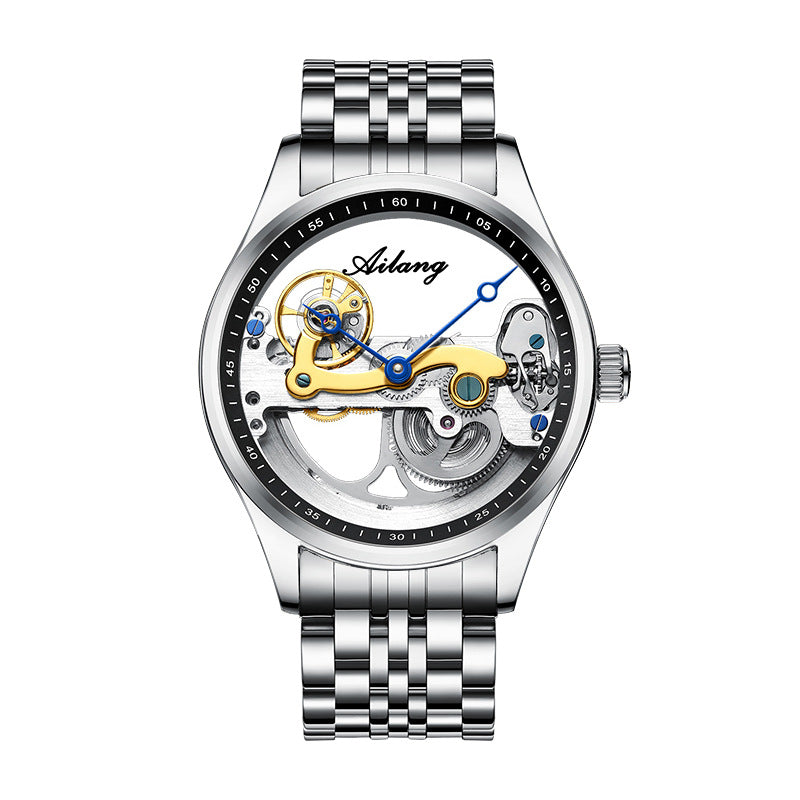 Men’s Automatic Skeleton Mechanical Watch – Creative Hollow Dial, Luxury Design