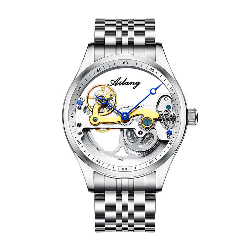 Men’s Automatic Skeleton Mechanical Watch – Creative Hollow Dial, Luxury Design