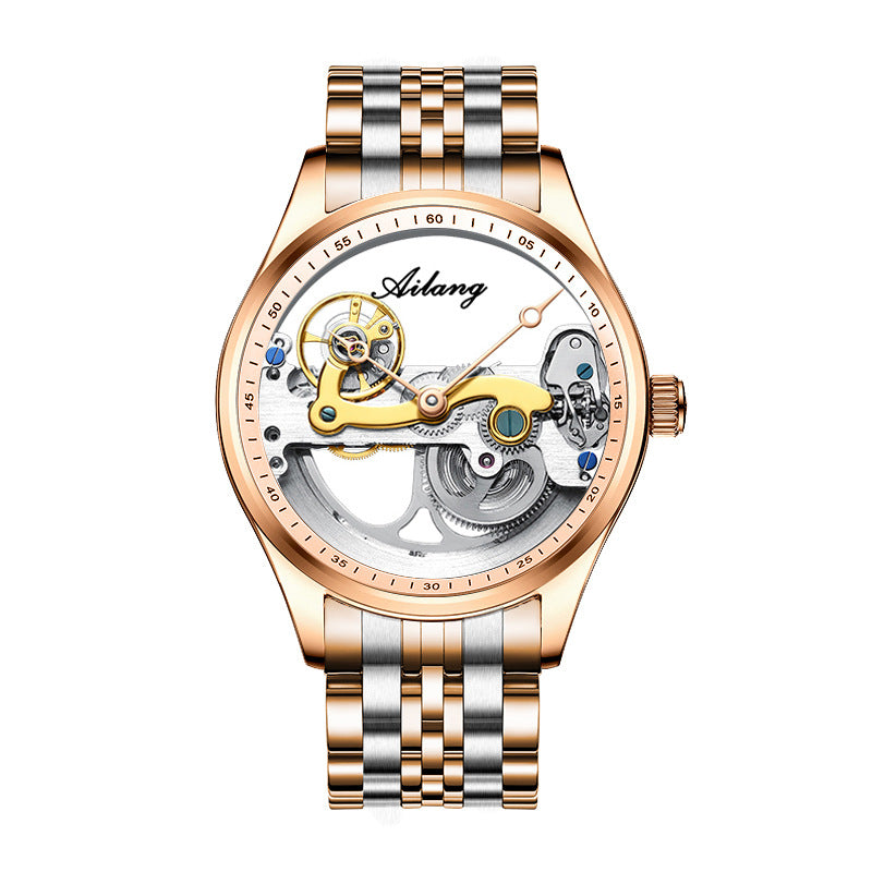 Men’s Automatic Skeleton Mechanical Watch – Creative Hollow Dial, Luxury Design