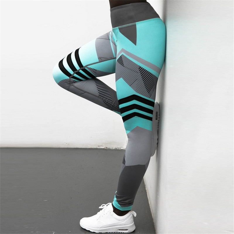 Reflective High-Waist Yoga Pants – Comfortable Stretch Activewear in Multiple Colors