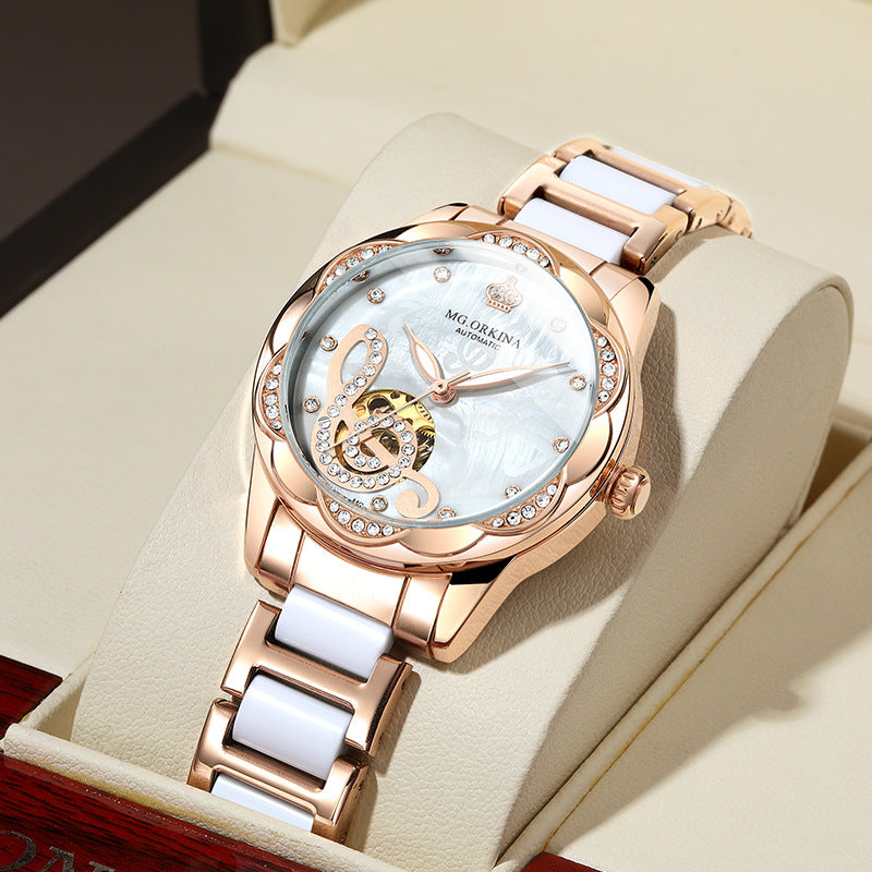 Luxury Women’s Mechanical Watch – Automatic Movement Elegant Timepiece
